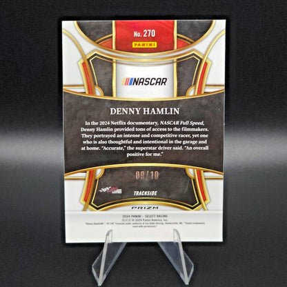 2024 Panini Select - Trackside Gold Prizm #270 Denny Hamlin /10 - NASCARD.shop