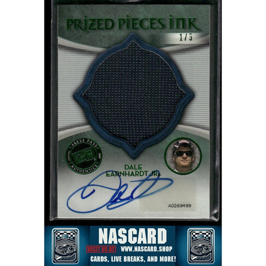 2009 Press Pass Showcase Prized Pieces Ink Green Dale Earnhardt Jr. 1/5