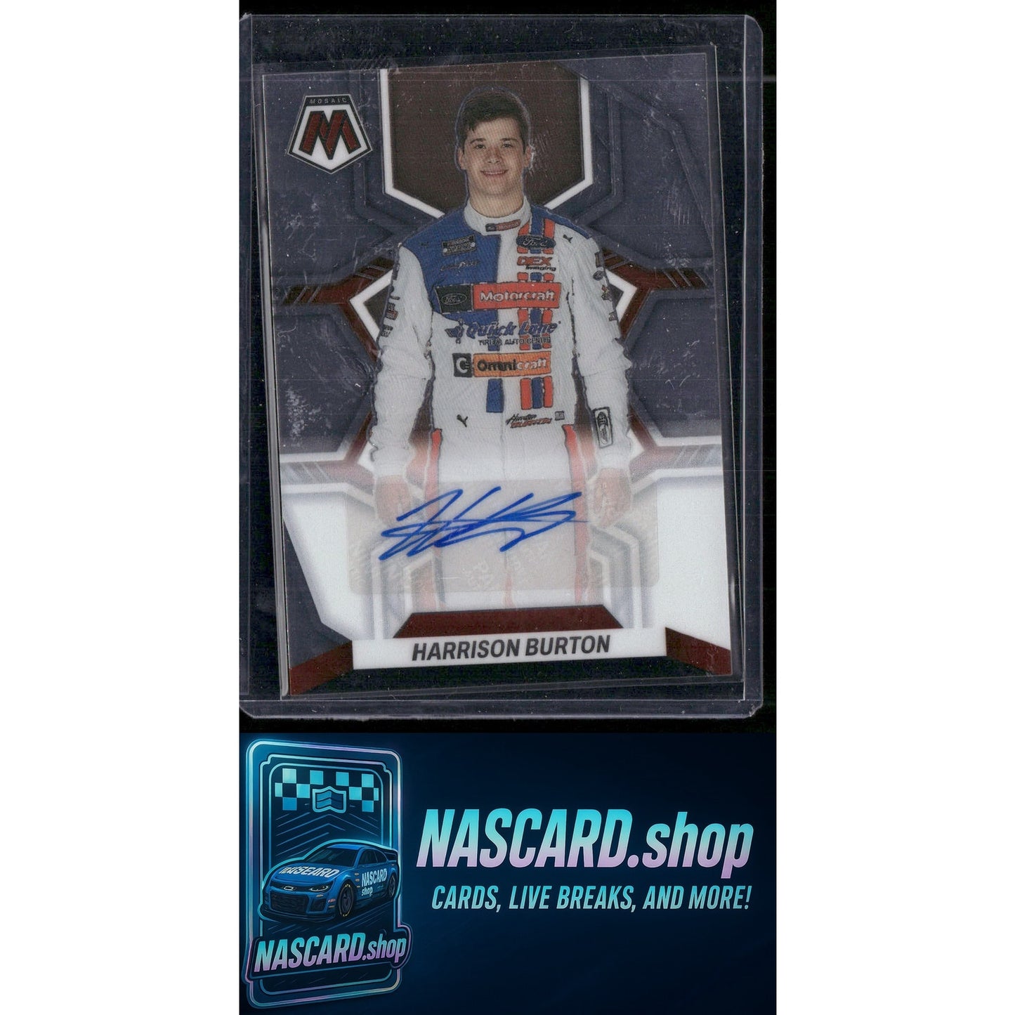 2023 Panini Chronicles #4 Harrison Burton Mosaic Autographs - NASCARD.shop