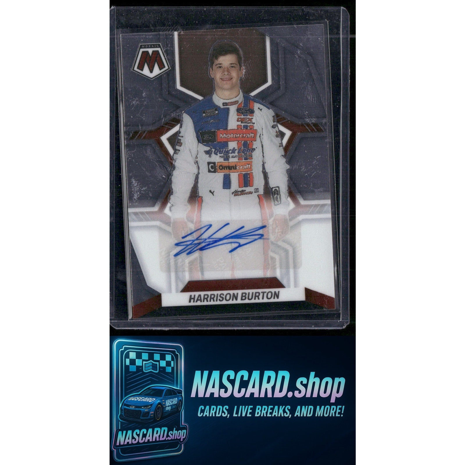 2023 Panini Chronicles #4 Harrison Burton Mosaic Autographs - NASCARD.shop