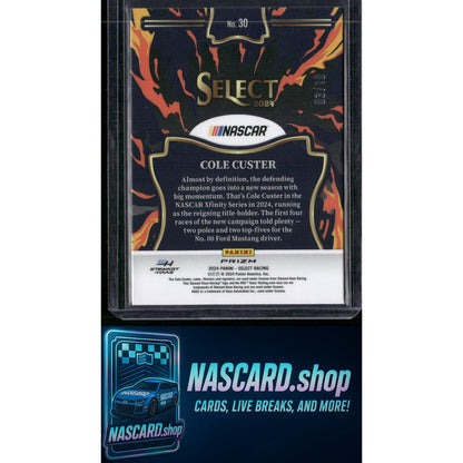 2024 Panini Select #30 Cole Custer En Fuego Gold Prizms #/10