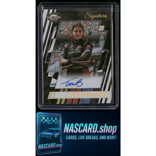 2023 Panini Prime Toni Breidinger NASCAR 75th Anniversary Signatures Holo #/75