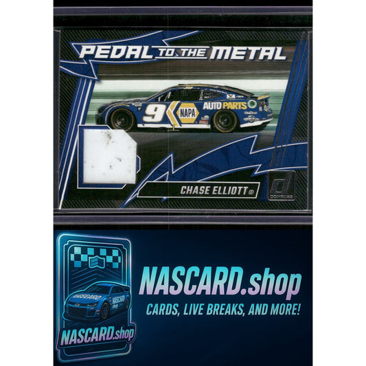 2025 Donruss #PM-CET Chase Elliott Pedal to the Metal Materials