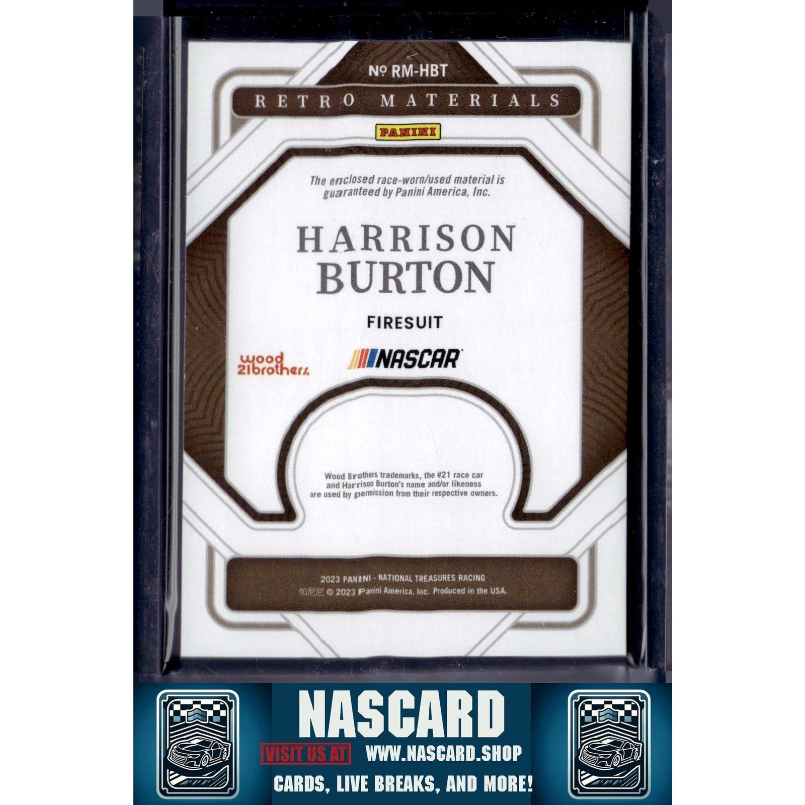 2023 Panini National Treasures Harrison Burton Retro Materials Firesuits #/99 - NASCARD.shop