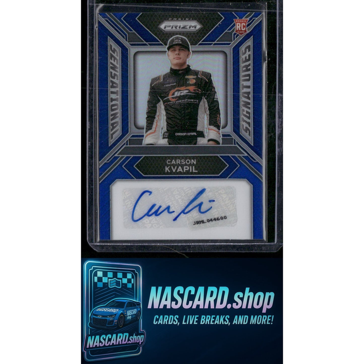 2024 Panini Prizm #SS-CKL Carson Kvapil Sensational Signatures Blue - NASCARD.shop