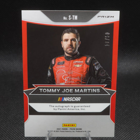 2021 Prizm Racing Signing Sessions Hyper Blue and Carolina Tommy Joe Martins /50