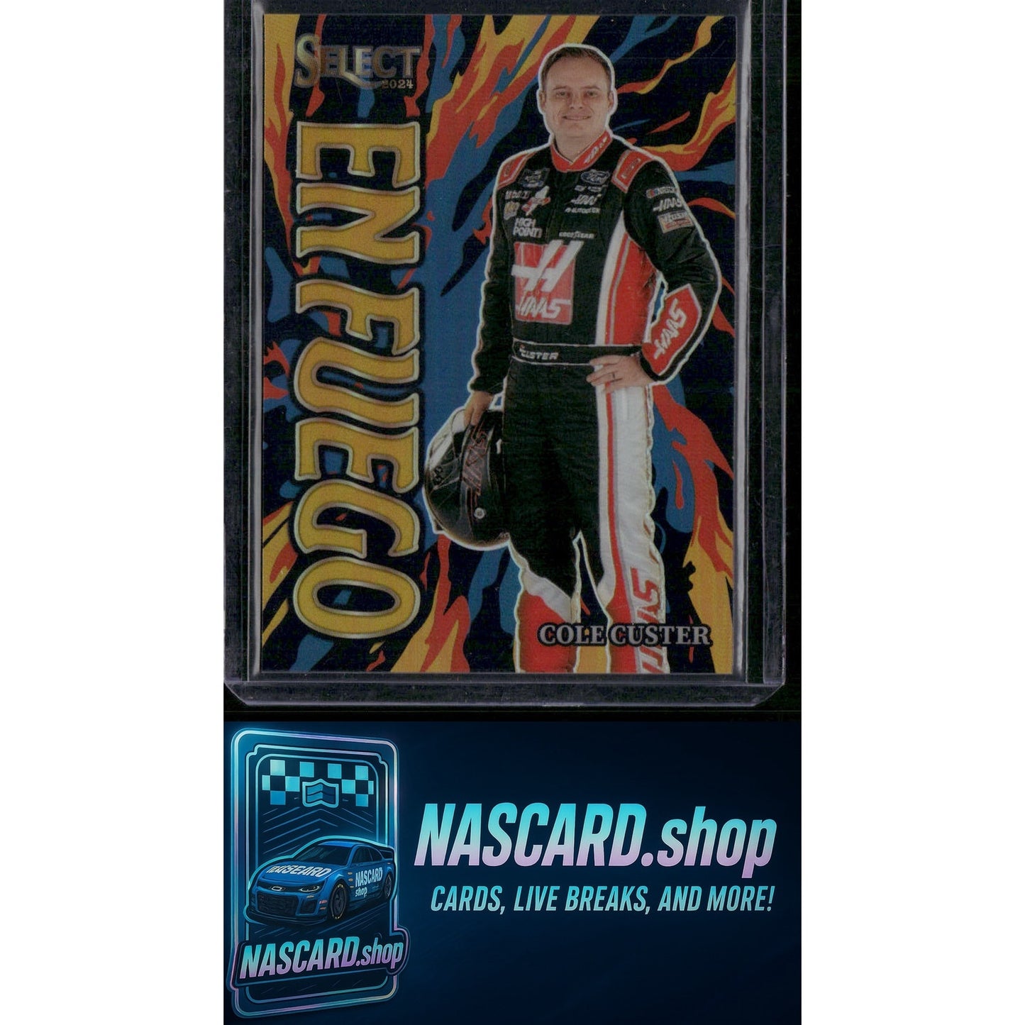 2024 Panini Select #30 Cole Custer En Fuego Gold Prizms #/10