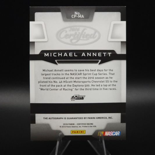 2016 Panini Certified Potential Signatures #CP-MA Michael Annett /99 (AU) NASCARD.shop