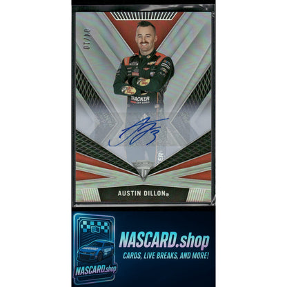 2023 Panini Chronicles #9 Austin Dillon Titanium Autographs Holo Silver #/10