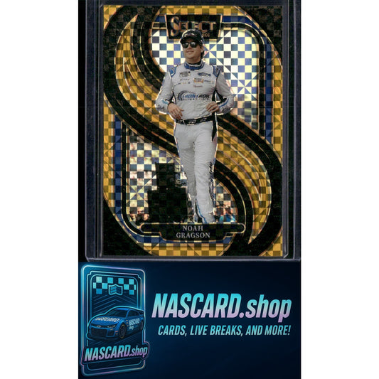 2025 Select Racing #296 Noah Gragson Trackside Power Plaid Gold Prizms #/13 - NASCARD.shop