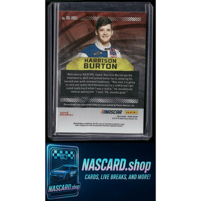 2023 Panini Prime #RU-HBU Harrison Burton Race Used Tires #/99 - NASCARD.shop