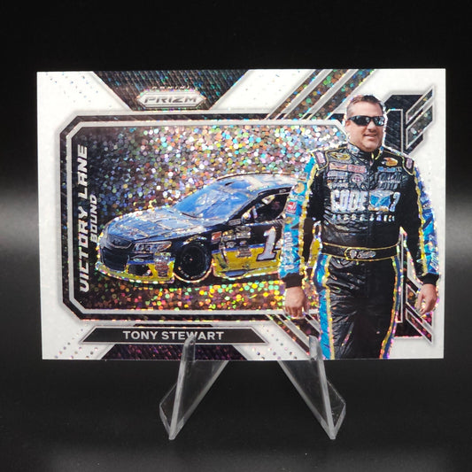 2023 Panini Prizm - Victory Lane Bound Tony Stewart #VLB7 White Sparkle Prizm