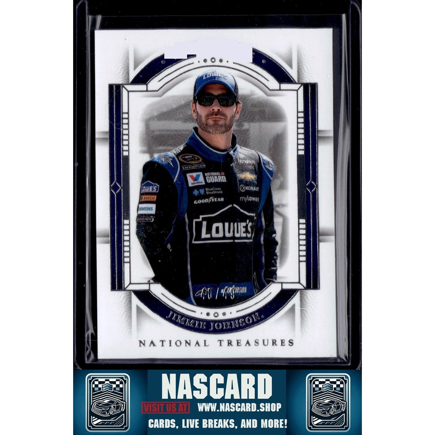 2024 Panini National Treasures #41 Jimmie Johnson #/49 - NASCARD.shop