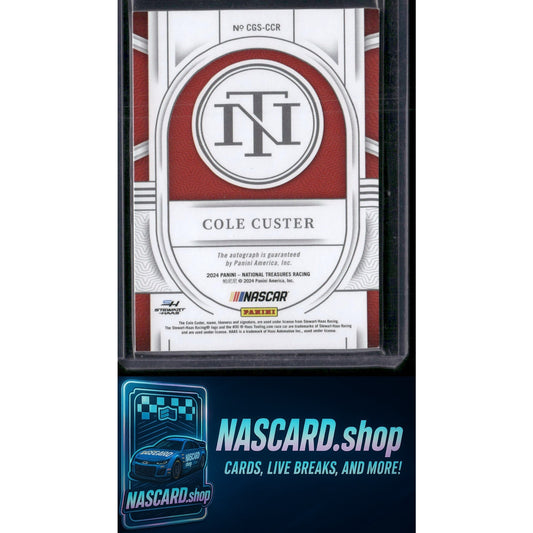 2024 Panini National Treasures Cole Custer Championship Glory Signatures #/49