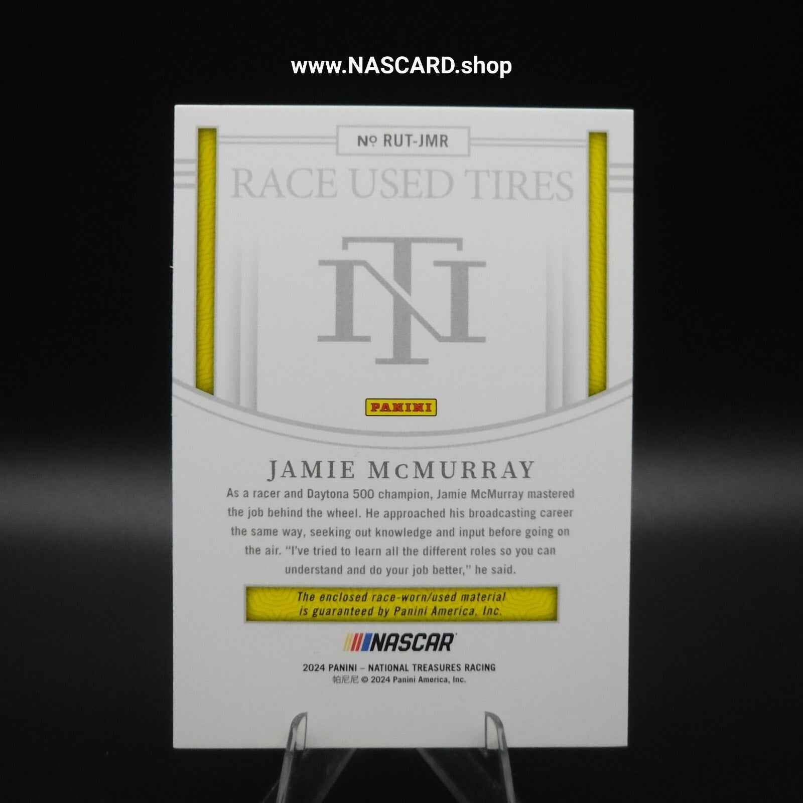 2024 National Treasures Race Used Tires Holo Silver Jamie McMurray /25