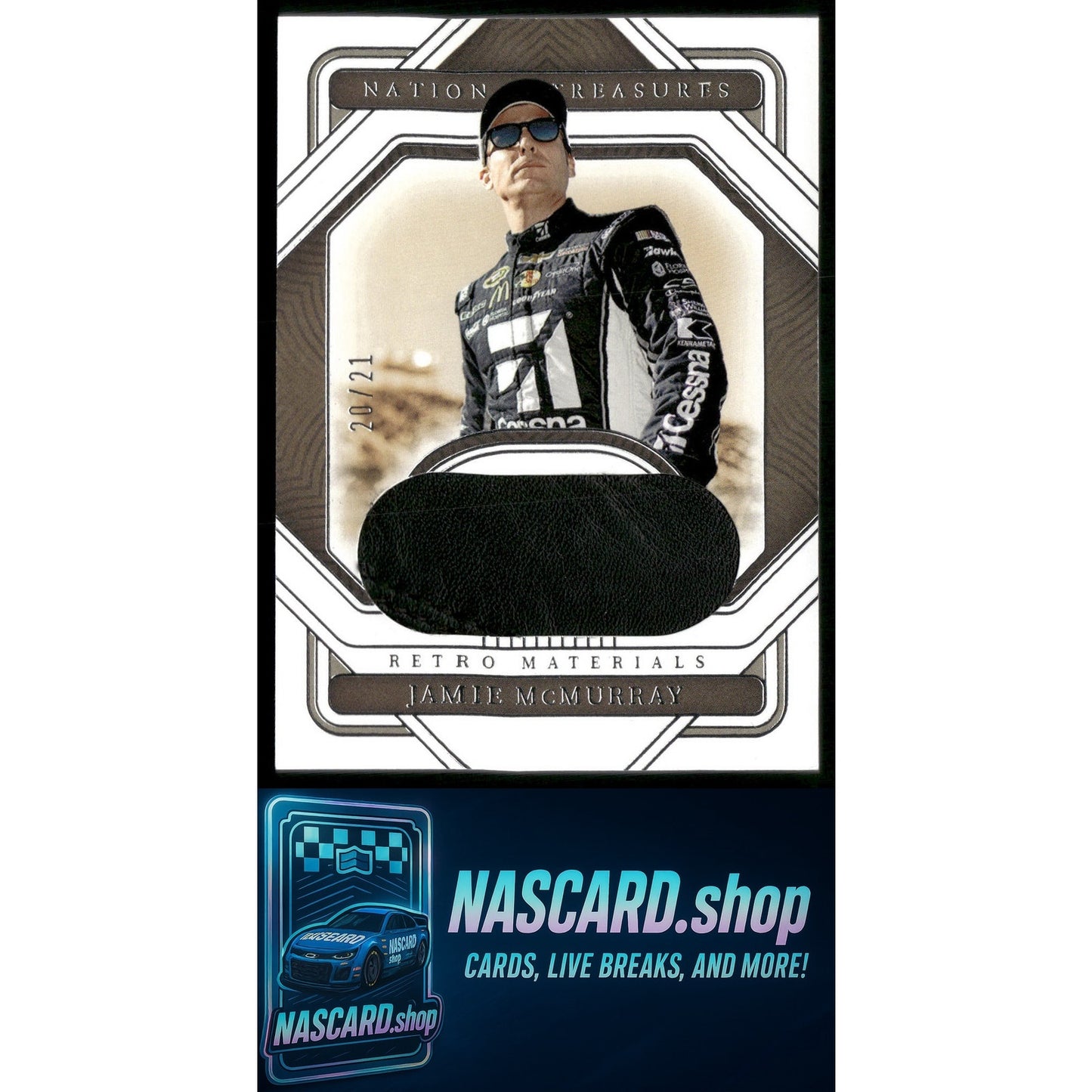 2023 Panini National Treasures #RM-JMC Jamie McMurray Retro Materials Shoes #/21 - NASCARD.shop