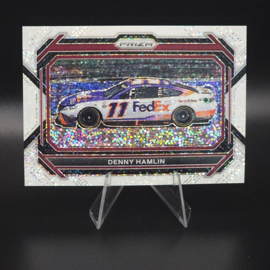 2023 Panini Prizm - Rides Denny Hamlin #96 White Sparkle Prizm