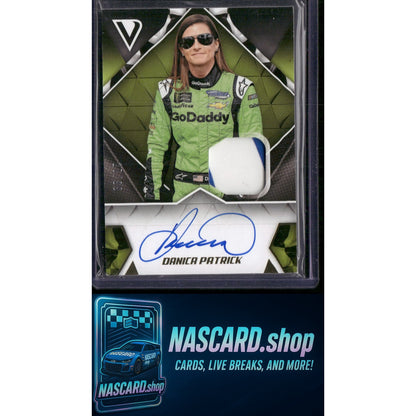 2019 Panini Victory Lane #SS-CE Danica Patrick Signature Swatches Gold #/99 - NASCARD.shop