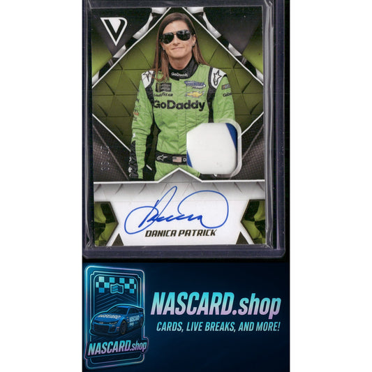 2019 Panini Victory Lane #SS-CE Danica Patrick Signature Swatches Gold #/99 - NASCARD.shop