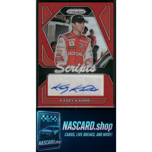 2024 Panini Prizm #S-KKE Kasey Kahne Scripts Red #/75