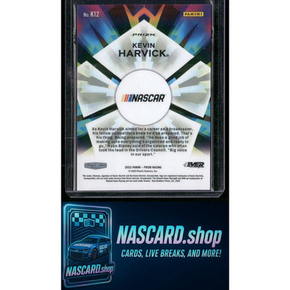 2023 Panini Prizm #K12 Kevin Harvick Kaleidoscopic White Sparkle Prizm