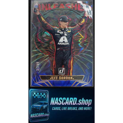 2025 Donruss #15 Jeff Gordon Unleashed Blue Xplosion #/49