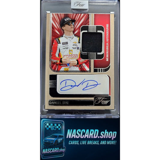 2025 Panini Turn Four Racing #MA-DDY Daniel Dye Memorabilia Autographs #/99