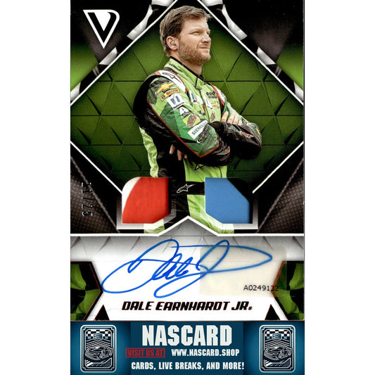 2019 Panini Victory Lane Dale Earnhardt Jr Dual Swatch Signatures Red #/25 - NASCARD.shop