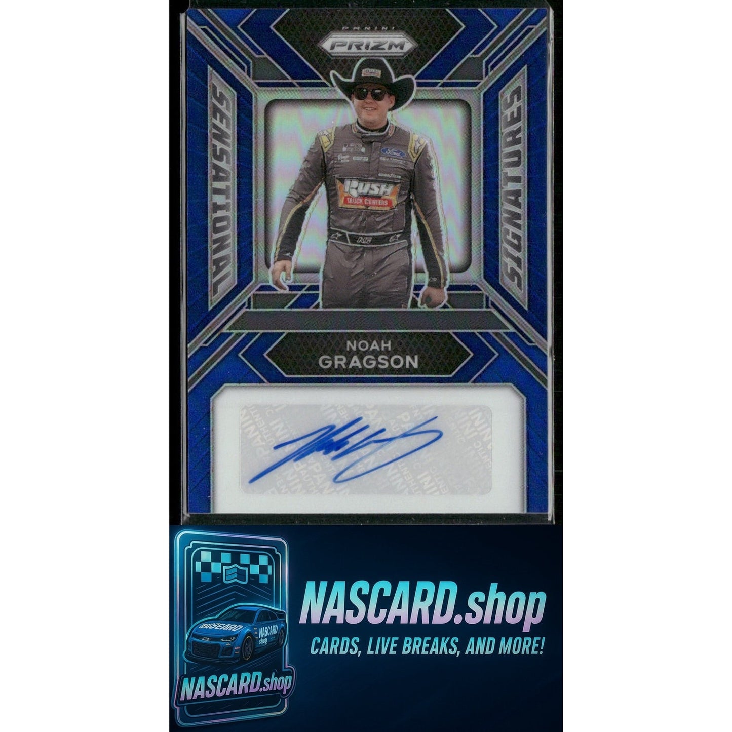 2024 Panini Prizm #SS-NGN Noah Gragson Sensational Signatures Blue #/49