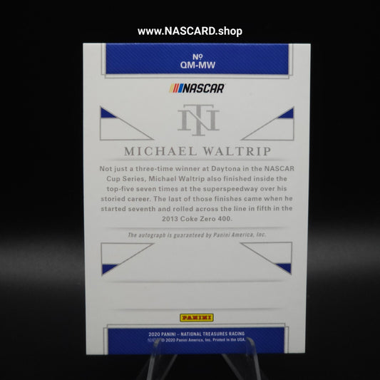2021 Panini National Treasures - Qualifying Marks Michael Waltrip #QM-MW /49
