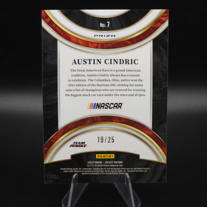 2024 Panini Select - American Pride Tie-Dye Prizm #7 Austin Cindric /25 - NASCARD.shop