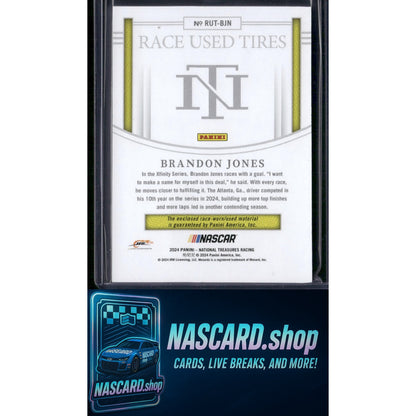 2024 Panini National Treasures #RUT-BJN Brandon Jones Race Used Tires #/99 - NASCARD.shop