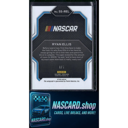 2023 Panini Prizm #SS-REL Ryan Ellis Spotlight Signatures White Prizm #/5 - NASCARD.shop