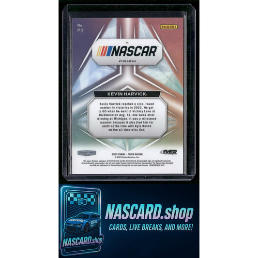 2023 Panini Prizm #P3 Kevin Harvick Prizmatic White Sparkle Prizm