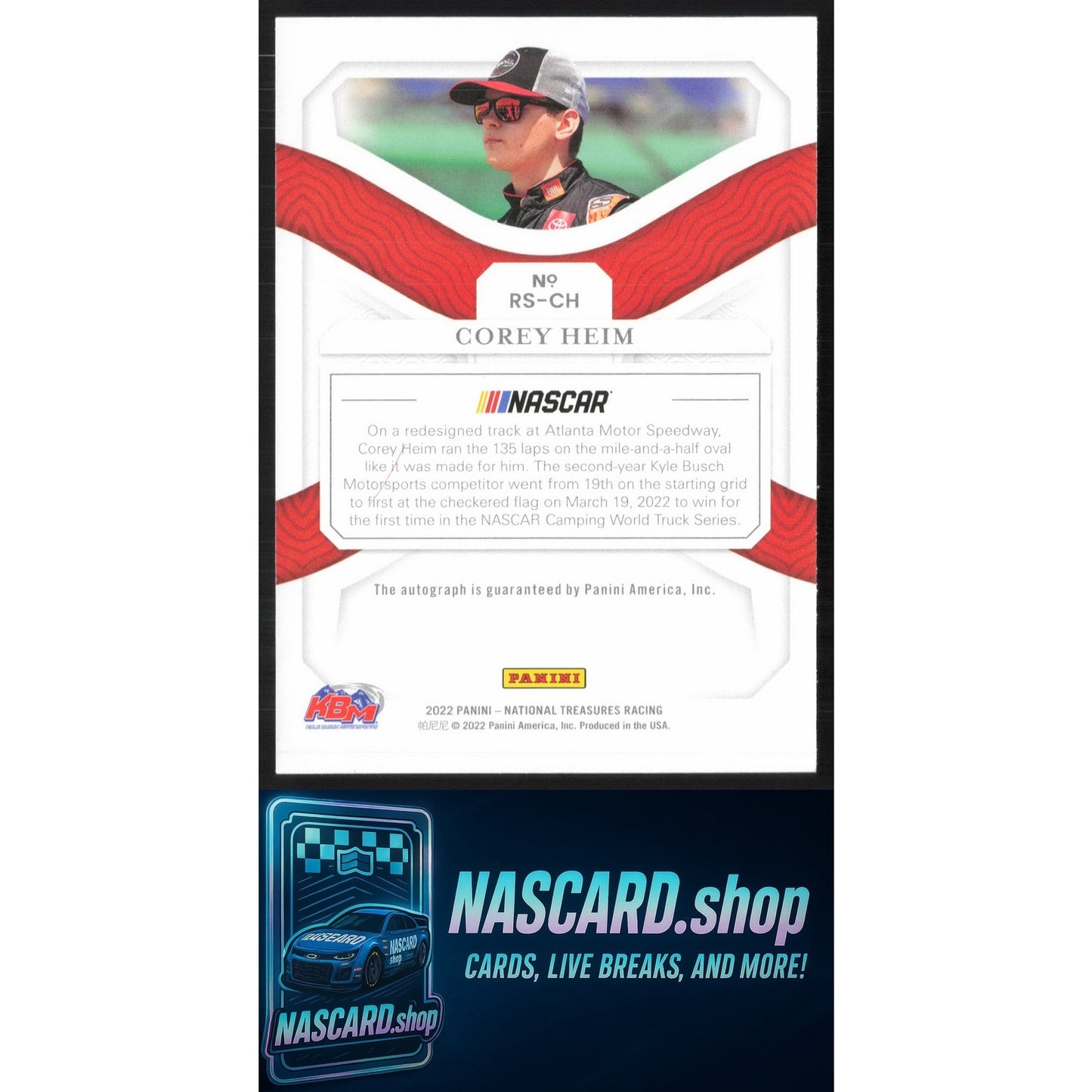 2022 Panini National Treasures #RS-CH Corey Heim Rising Stars #/57