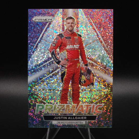 2023 Panini Prizm - Prizmatic Justin Allgaier #P4 White Sparkle Prizm