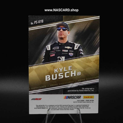 2023 Panini Prime Racing Prime Signatures Red #PS-KYB Kyle Busch /25