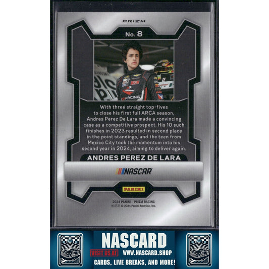 2024 Panini Prizm #8 Andres Perez De Lara White Sparkle