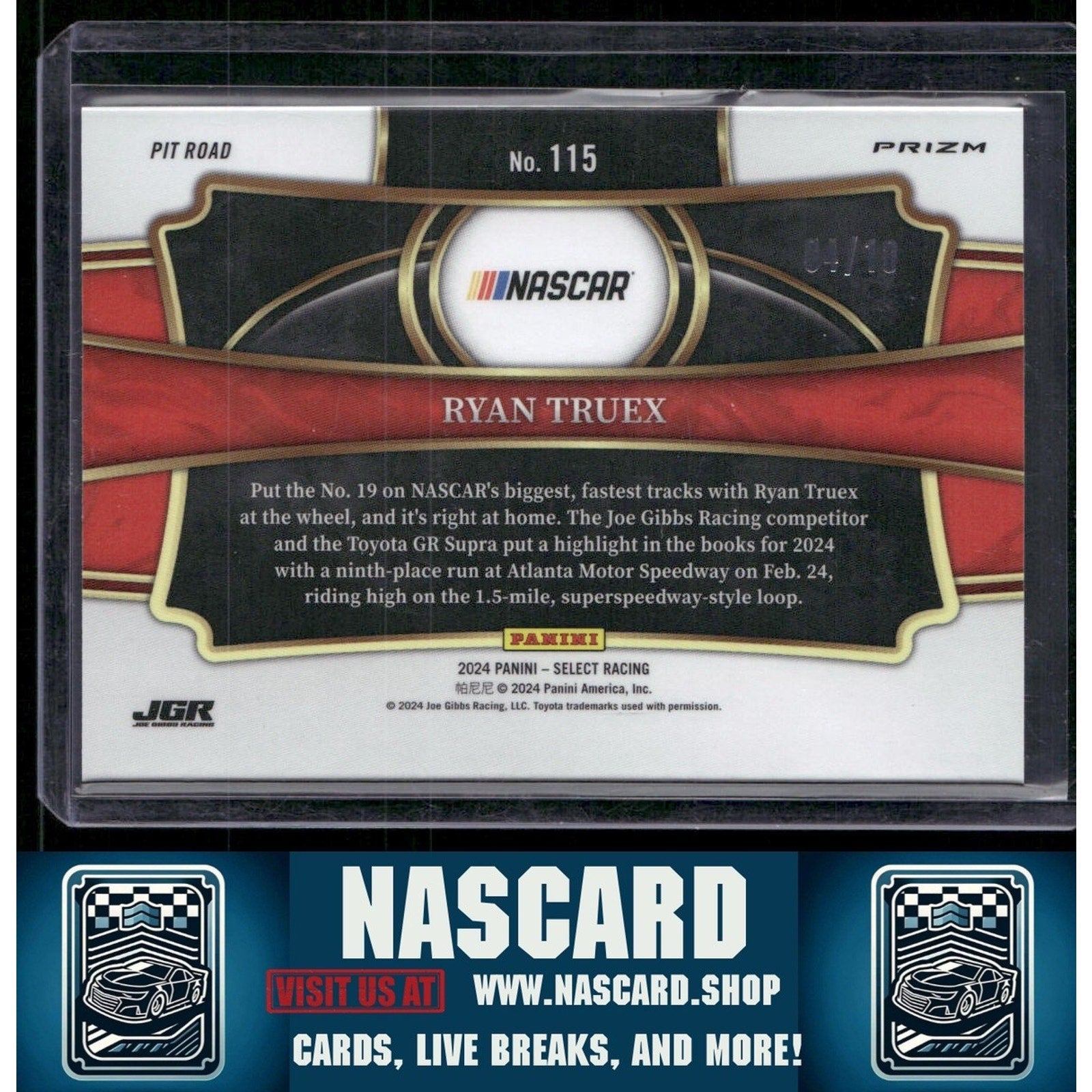 2024 Panini Select Pit Road #115 Ryan Truex Gold Prizms #/10 - NASCARD.shop