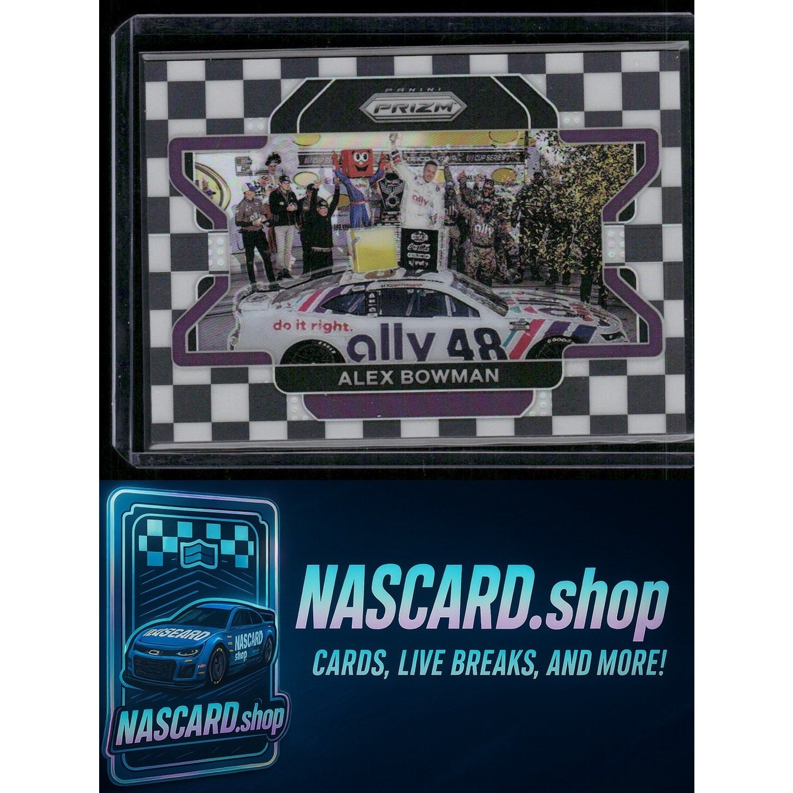 2022 Panini Prizm #98 Alex Bowman Checkered Flag Prizm #/50 - NASCARD.shop