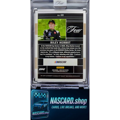 2025 Panini Turn Four Racing #68 Riley Herbst Red #/25