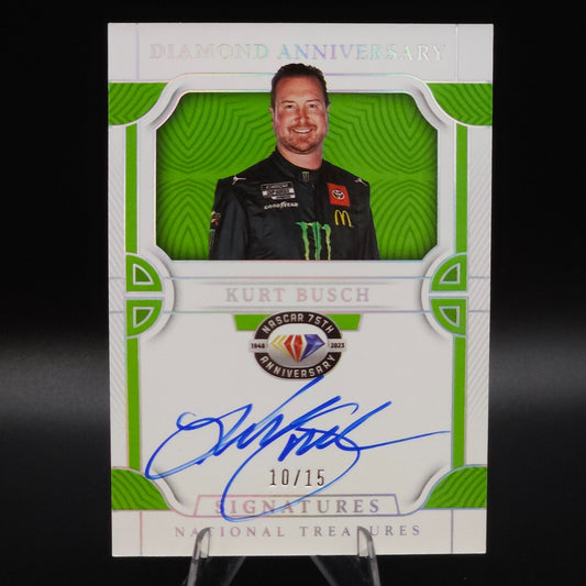 2023 National Treasures Diamond Anniversary Signatures Silver Kurt Busch /15
