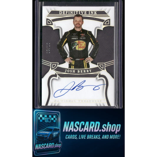 2023 Panini National Treasures Josh Berry Definitive Ink Holo Silver #/10 - NASCARD.shop