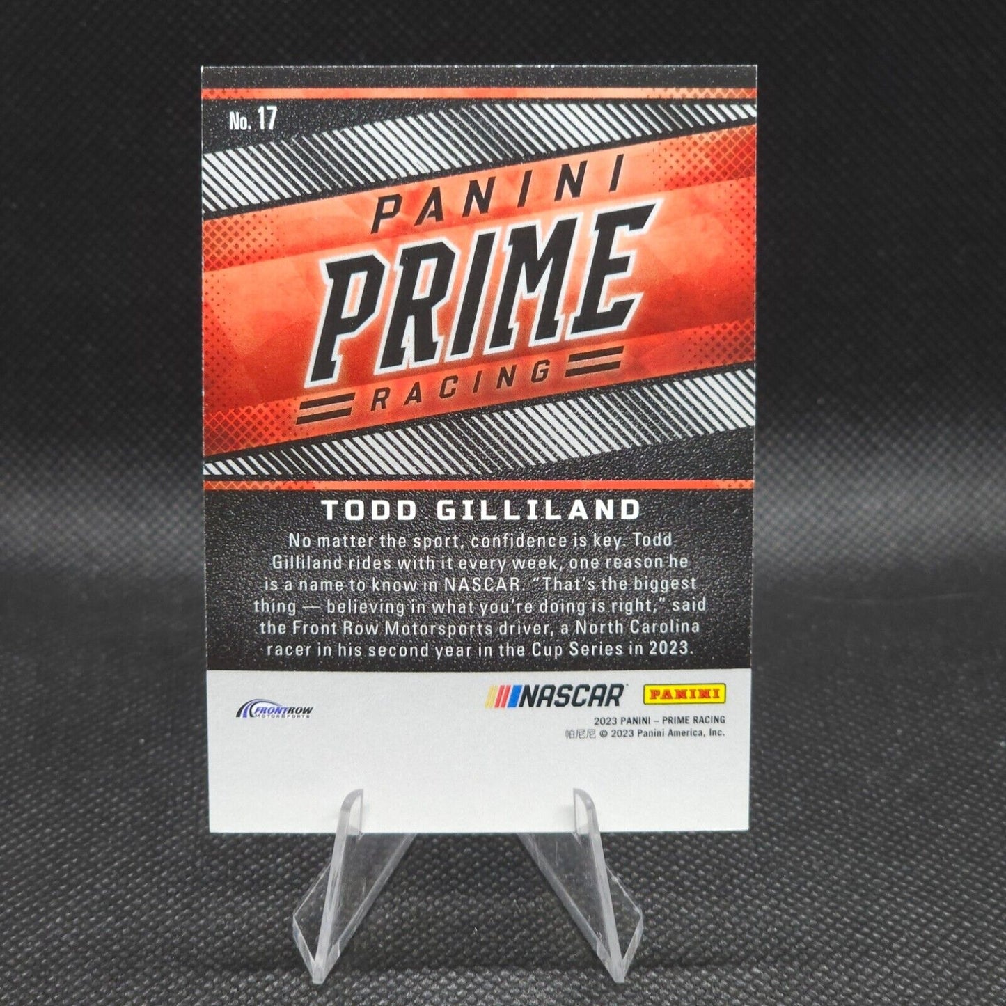 2023 Panini Prime Racing Base Holo Gold #17 Todd Gilliland 21/25