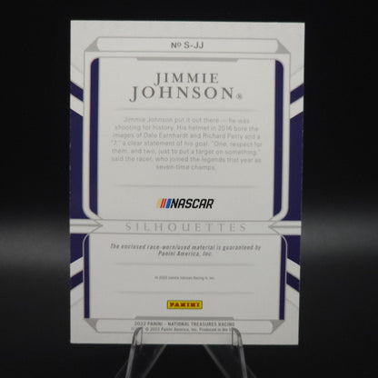 2022 Panini National Treasures Silhouettes Holo Gold #S-JJ Jimmie Johnson /10 - NASCARD.shop