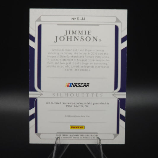 2022 Panini National Treasures Silhouettes Holo Gold #S-JJ Jimmie Johnson /10