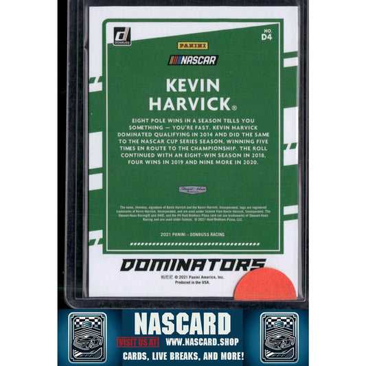 2021 Donruss #D4 Kevin Harvick Dominators Xplosion #/10