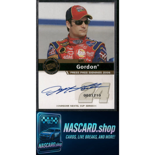2006 Press Pass Jeff Gordon Signings - NASCARD.shop