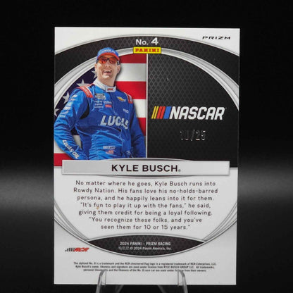 2024 Panini Prizm Racing National Pride Mojo Prizm #4 Kyle Busch /25 - NASCARD.shop