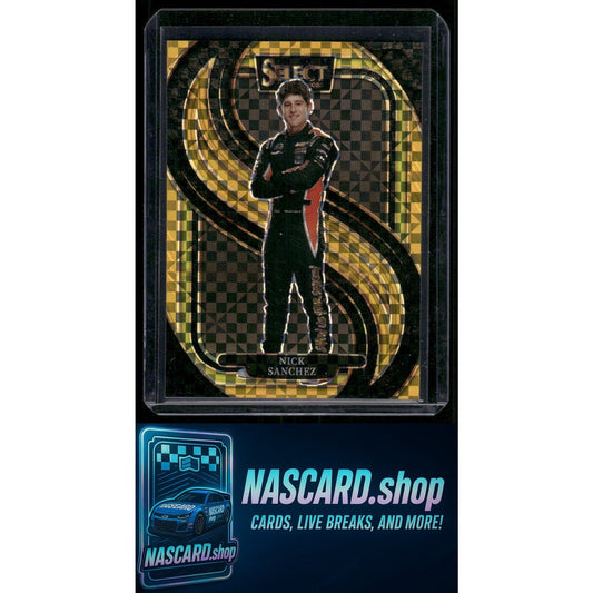 2025 Panini Select #2Trackside 04 Nick Sanchez Gold Power Plaid #/13